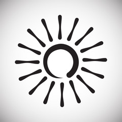 Sun icon on background for graphic and web design. Simple vector sign. Internet concept symbol for website button or mobile app.