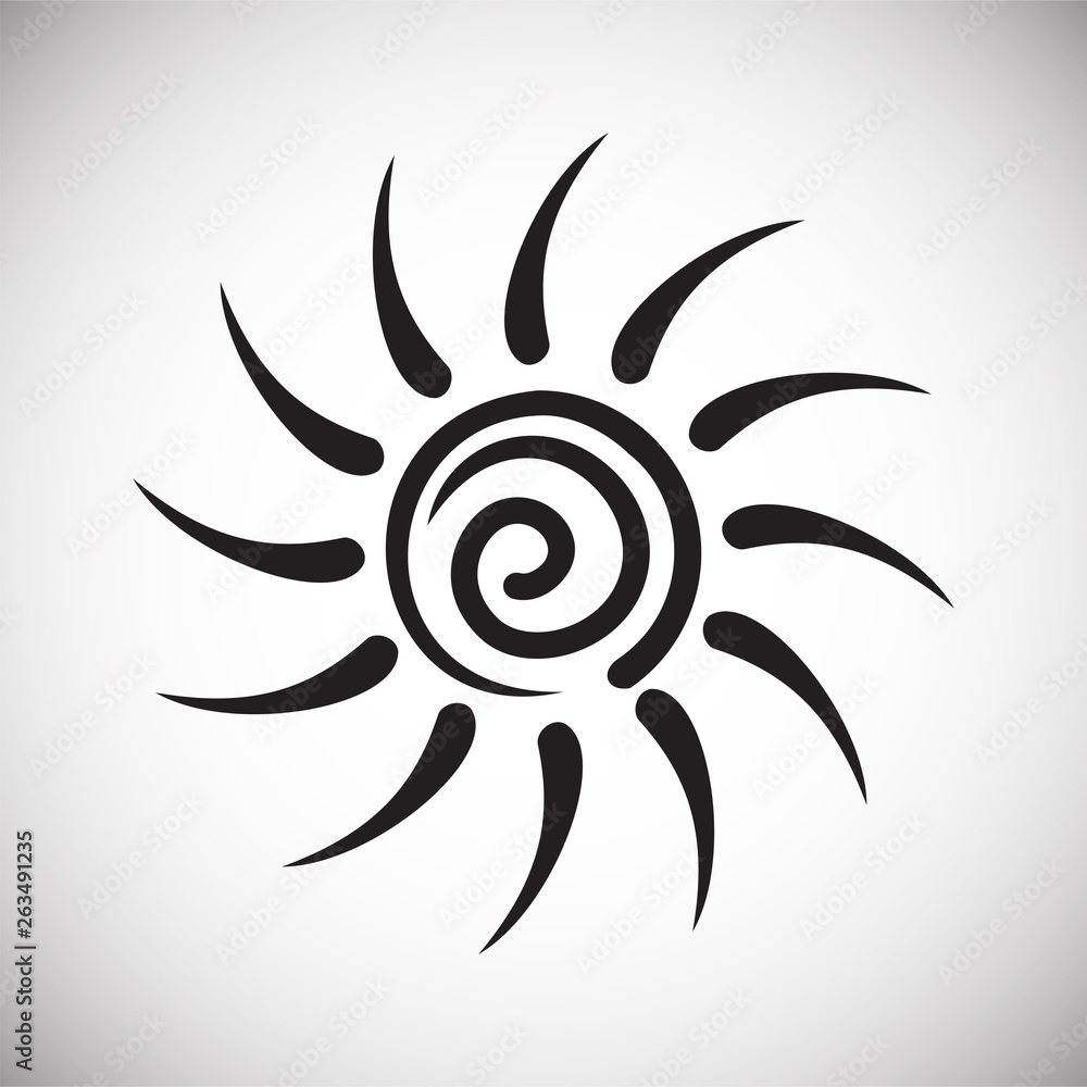 Poster sun icon on background for graphic and web design. simple vector sign. internet concept symbol for w
