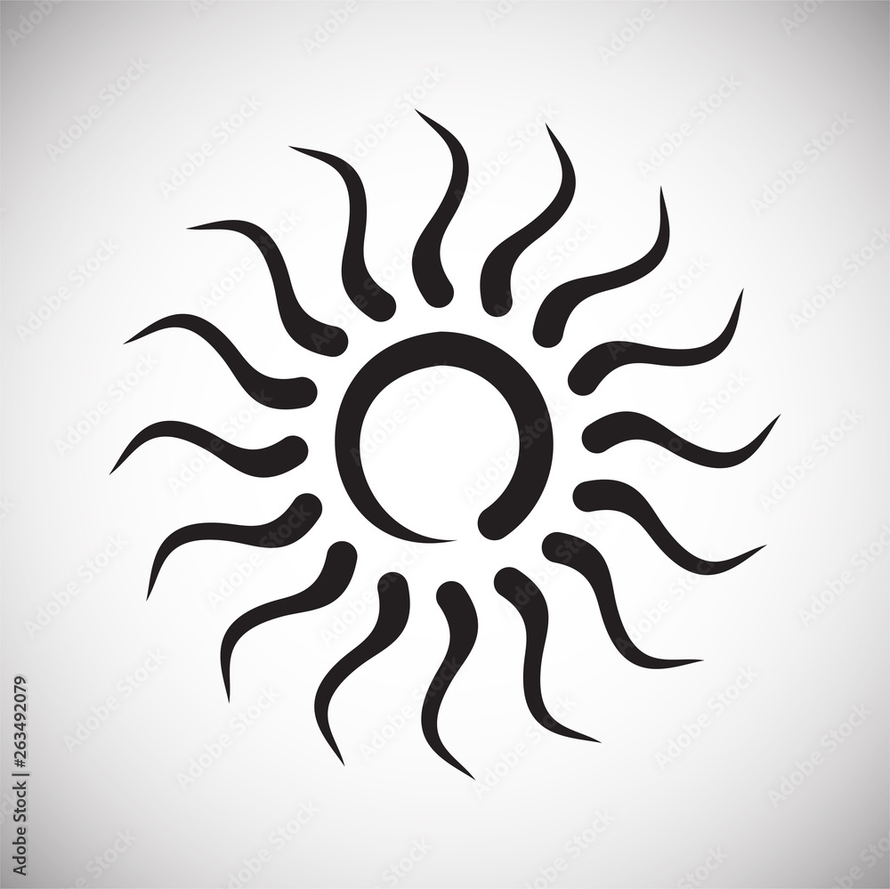 Poster sun icon on background for graphic and web design. simple vector sign. internet concept symbol for w