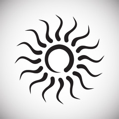 Sun icon on background for graphic and web design. Simple vector sign. Internet concept symbol for website button or mobile app.
