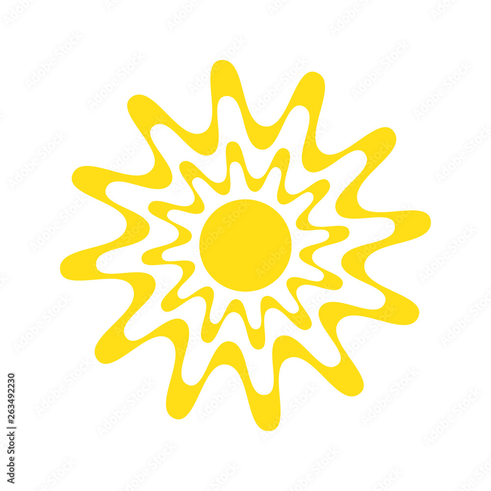 Poster sun icon on background for graphic and web design. simple vector sign. internet concept symbol for w