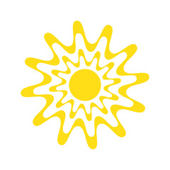 Sun icon on background for graphic and web design. Simple vector sign. Internet concept symbol for website button or mobile app.