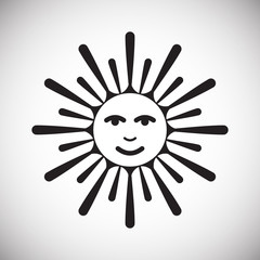 Sun icon on background for graphic and web design. Simple vector sign. Internet concept symbol for website button or mobile app.