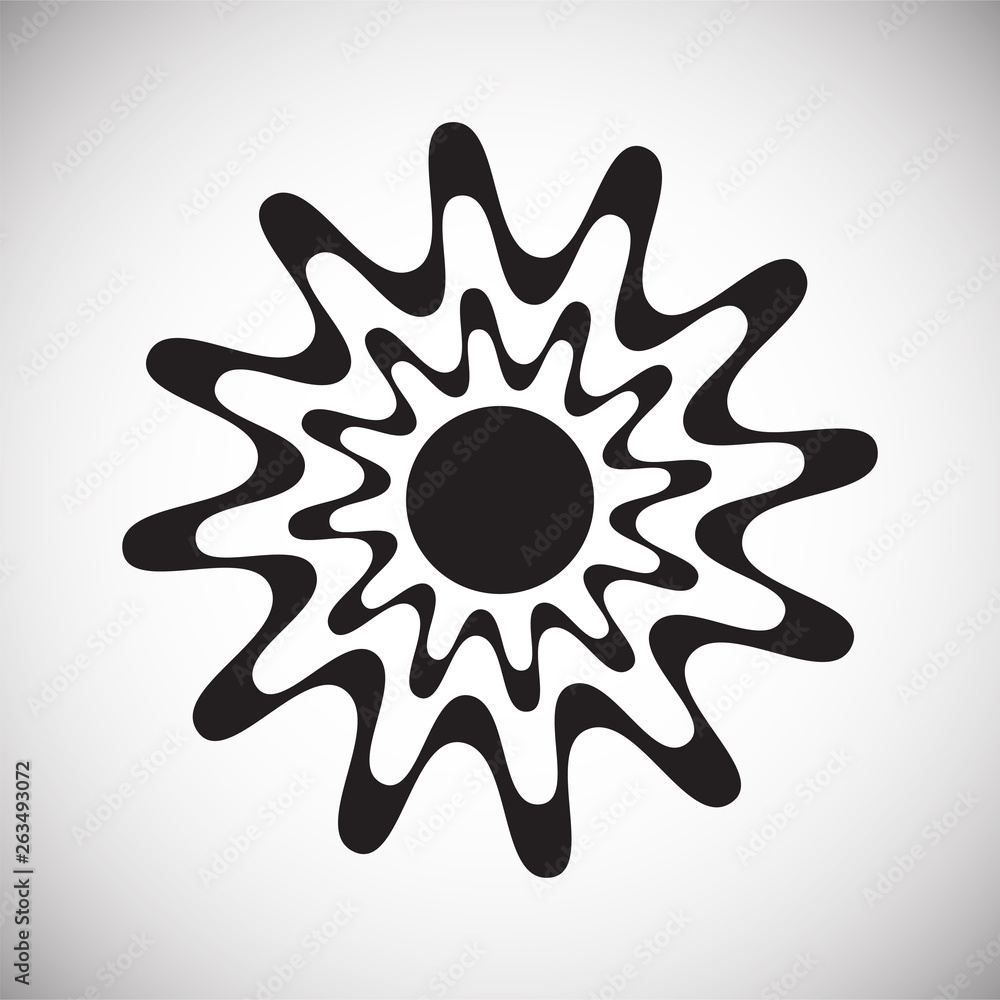 Poster sun icon on background for graphic and web design. simple vector sign. internet concept symbol for w