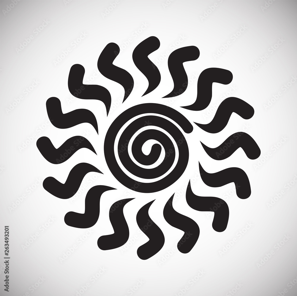 Poster sun icon on background for graphic and web design. simple vector sign. internet concept symbol for w