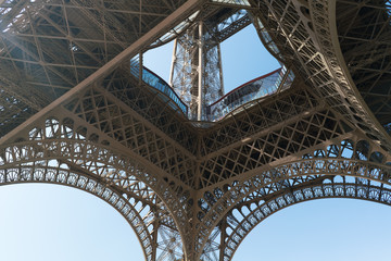 Close up of Eiffel tower part in Paris