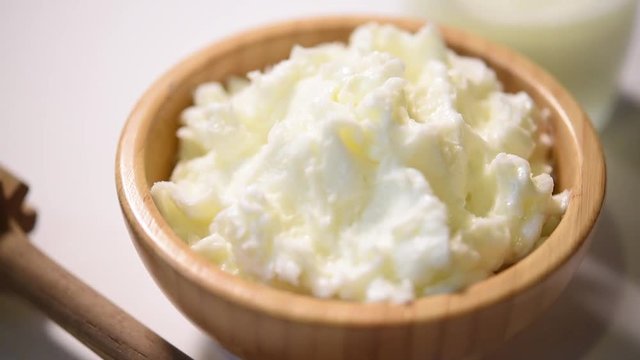 Homemade white Butter or desi Makhan/Makkhan in Hindi, served in a bowl. selective focus