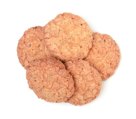 Pile of cookies isolated on white
