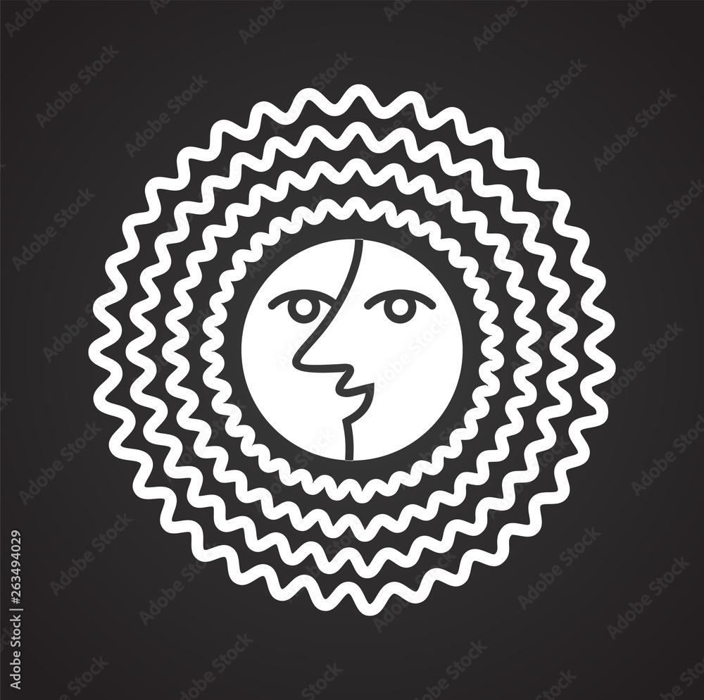 Poster sun icon on background for graphic and web design. simple vector sign. internet concept symbol for w