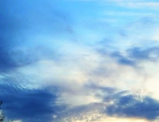 blue sky with white clouds