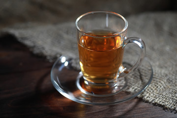 Brewed tea on a serving table
