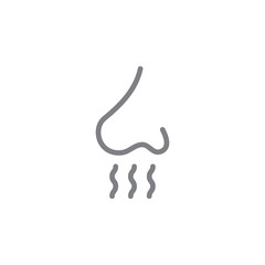 nose and smoke smell outline icon. Elements of smoking activities illustration icon. Signs and symbols can be used for web, logo, mobile app, UI, UX