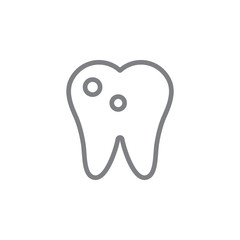 caries outline icon. Elements of smoking activities illustration icon. Signs and symbols can be used for web, logo, mobile app, UI, UX