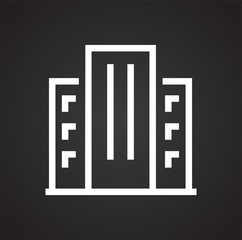 Building line icon on background for graphic and web design. Simple vector sign. Internet concept symbol for website button or mobile app.