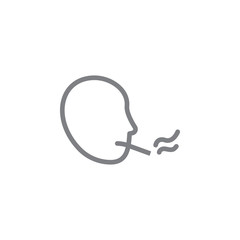 smoker outline icon. Elements of smoking activities illustration icon. Signs and symbols can be used for web, logo, mobile app, UI, UX