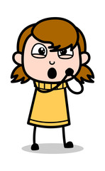 Lovable - Retro Cartoon Girl Teen Vector Illustration