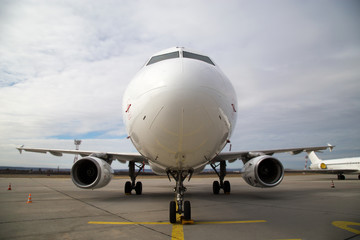 Airplane front view
