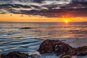 The coastline of Nova Scotia can be colorful at certain times.