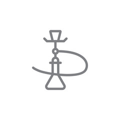 hookah outline icon. Elements of smoking activities illustration icon. Signs and symbols can be used for web, logo, mobile app, UI, UX