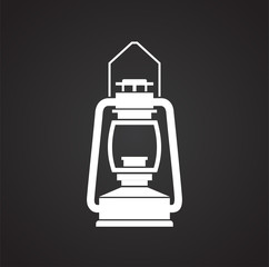 Lantern icon on background for graphic and web design. Simple vector sign. Internet concept symbol for website button or mobile app.