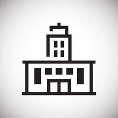 Building line icon on background for graphic and web design. Simple vector sign. Internet concept symbol for website button or mobile app.