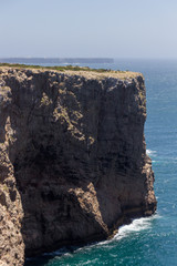 Fototapeta na wymiar Views from the lighthouse of Cabo do Sao Vicente in Algarve (Portugal)