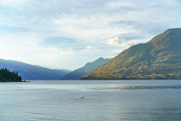 mountains glowing in the sunset over lake wakatipu, queenstown, new zealand 3