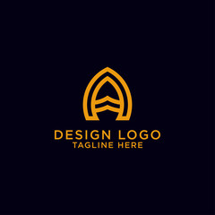Creative and Minimalist Logo Design Icons with the letter A, Can be Edited in Vector Format, - Vector