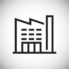 Building line icon on background for graphic and web design. Simple vector sign. Internet concept symbol for website button or mobile app.