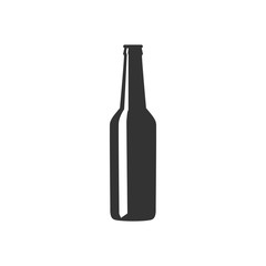 Beer bottle icon isolated. Flat design. Vector Illustration