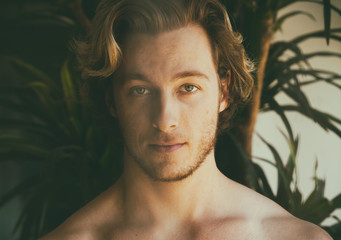 Handsome young man face 