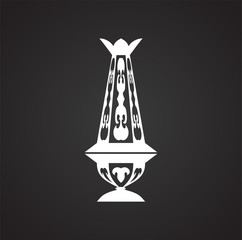 Lantern icon on background for graphic and web design. Simple vector sign. Internet concept symbol for website button or mobile app.