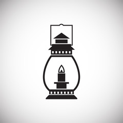 Lantern icon on background for graphic and web design. Simple vector sign. Internet concept symbol for website button or mobile app.