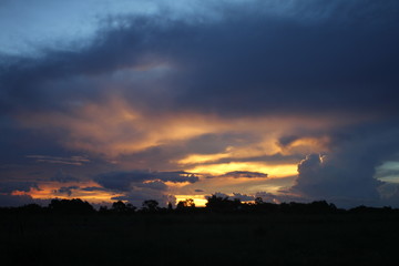 sunset in the sky
