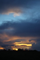 sky with clouds and sun