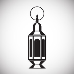 Lantern icon on background for graphic and web design. Simple vector sign. Internet concept symbol for website button or mobile app.