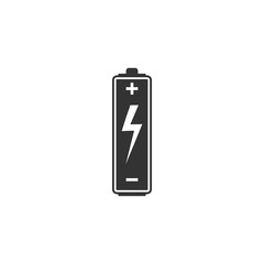 Battery icon isolated. Flat design. Vector Illustration