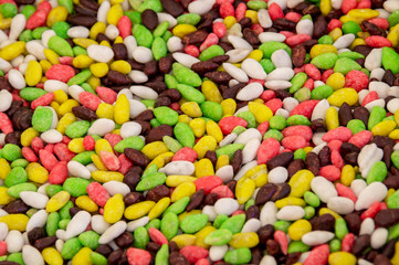 colorful candy on white background