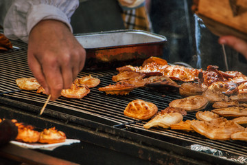homemade grilled delicious cheese during easter time