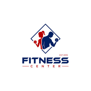 Fitness Center Logo Design .Fitness Gym Logo