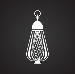 Lantern icon on background for graphic and web design. Simple vector sign. Internet concept symbol for website button or mobile app.