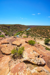 Fototapeta na wymiar hiking natures window loop trail, kalbarri national park, western australia 116
