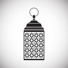 Lantern icon on background for graphic and web design. Simple vector sign. Internet concept symbol for website button or mobile app.