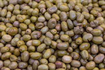 Full Frame Olives on Market of Turkey