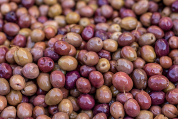 Full Frame Olives on Market of Turkey