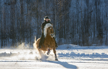 Woman horseback riding