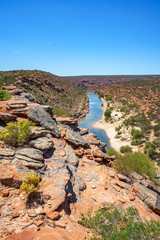 Fototapeta na wymiar hiking natures window loop trail, kalbarri national park, western australia 136