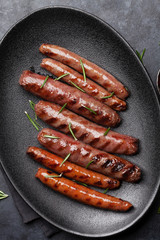 Grilled sausages