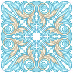 Portuguese azulejo ceramic tile pattern.