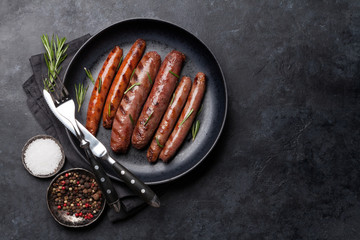 Grilled sausages